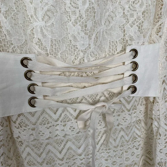 Spell & the Gypsy Collective Dawn Lace Belted Mid wedding Boho Romantic 2XS